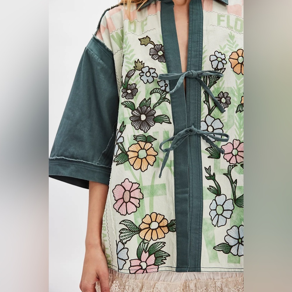 Free People We The Free Pressed In Flowers Kimono